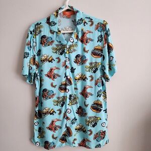 SpongeBob SquarePants Patrick Hawaiian Shirt Mens‎ Small Vacation Beach Resort